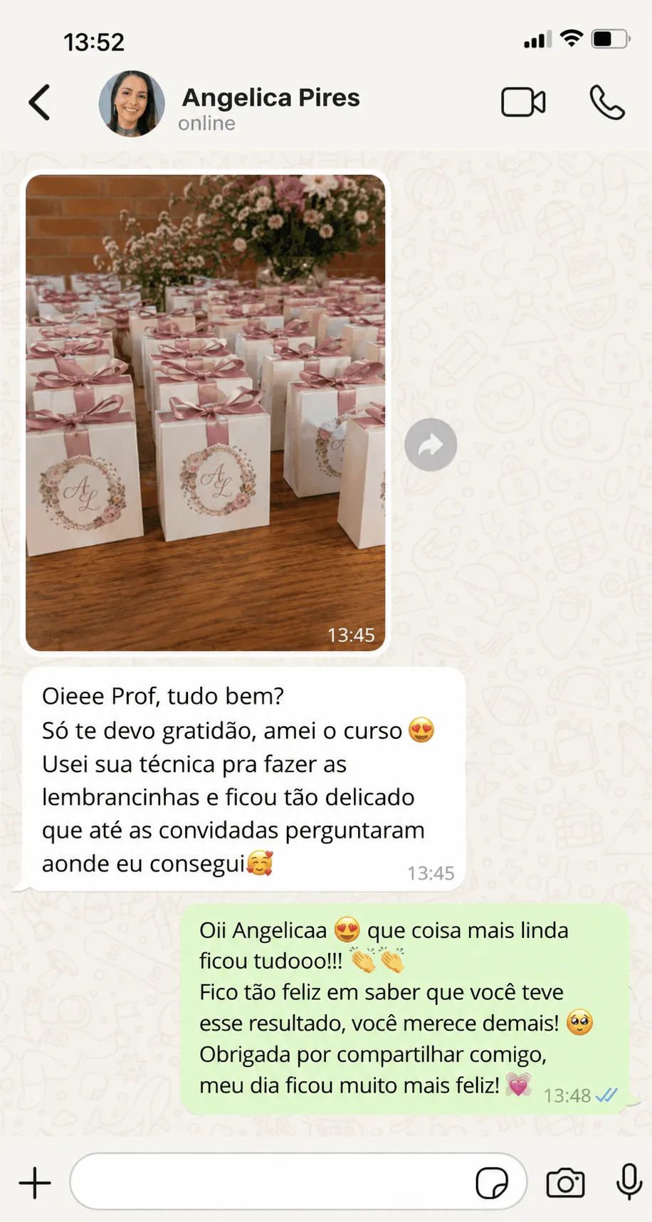 Depoimento de aluna